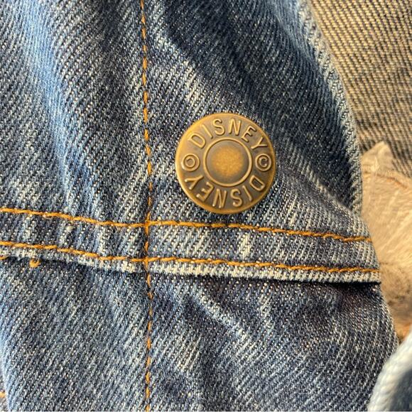 The Disney Store Vintage Mickey Mouse Denim Trucker Jacket Large 2000 Y2K - Picture 9 of 12